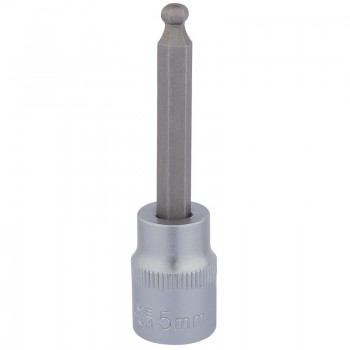 Ball End Hexagonal Socket Bits, 3/8&rdquo; Sq. Dr., 5mm