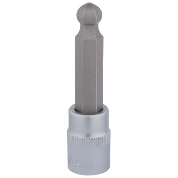 Ball End Hexagonal Socket Bits, 3/8&rdquo; Sq. Dr., 9mm