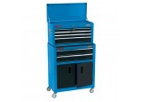 Combined Roller Cabinet and Tool Chest, 6 Drawer, 24&rdquo;, Blue