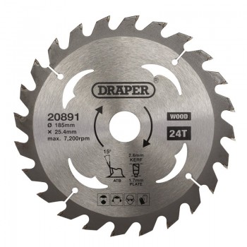TCT Circular Saw Blade for Wood, 185 x 25.4mm, 24T TCT Circular Saw Blade for Wood, 185 x 25.4mm, 24T