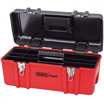 Plastic Tool Box with Tote Tray, 580mm