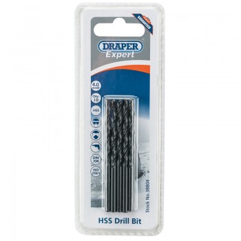 HSS Drill Bit, 4.0mm (Pack of 10) HSS Drill Bit, 4.0mm (Pack of 10)