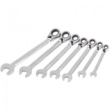 Draper HI-TORQ® Metric Reversible Ratcheting Combination Spanner Set (7 Piece)