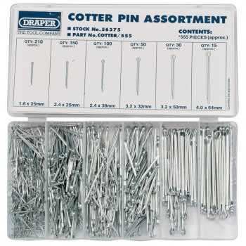 Split Pin Assortment (555 Piece) Split Pin Assortment (555 Piece)