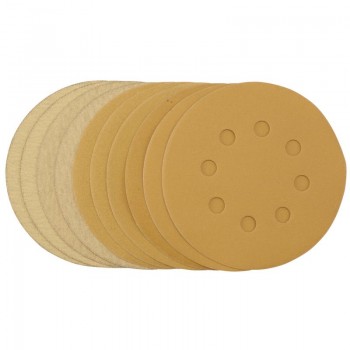 Gold Sanding Discs with Hook & Loop, 125mm, Assorted Grit - 120G, 180G, 240G, 320G, 400G (Pack of 10) Gold Sanding Discs with Hook & Loop, 125mm, Assorted Grit - 120G, 180G, 240G, 320G, 400G (Pack of 10)