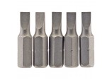 Plain Slot Insert Bit, 4.5 mm, 1/4&rdquo; Hex, 25mm Long (Pack of 5)