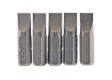 Plain Slot Insert Bit, 6.5mm, 1/4&rdquo; Hex, 25mm Long (Pack of 5)