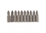 Cross Slot Insert Bit, 1/4&rdquo; Hex, 25mm Long, No.1 (Pack of 10)