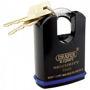 Heavy Duty Padlock and 2 Keys with Shrouded Shackle, 61mm