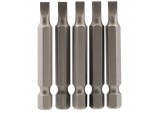 Plain Slot Insert Bit, 4.5mm, 1/4&rdquo; Hex, 50mm Long (Pack of 5)