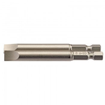 Plain Slot Insert Bit, 8mm, 1/4&rdquo; Hex, 75mm Long (Pack of 2)