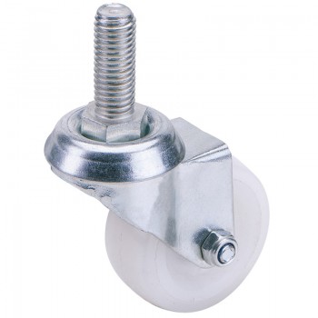 Swivel Bolt Fixing Nylon Wheel, 50mm Diameter, S.W.L. 50kg
