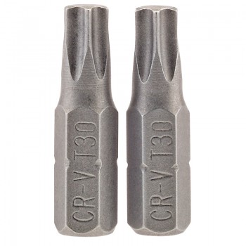 Draper TX-STAR® Insert Bit, 1/4&rdquo; Hex, 25mm Long, T30 (Pack of 2)