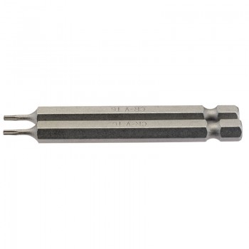 Draper TX-STAR® Insert Bit, 1/4&rdquo; Hex, 75mm Long, T6 (Pack of 2)