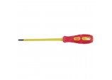 VDE Approved Fully Insulated Plain Slot Screwdriver, 3.0 x 100mm (Display Packed)