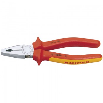 Knipex 03 06 180 SBE Fully Insulated Combination Pliers, 180mm Knipex 03 06 180 SBE Fully Insulated Combination Pliers, 180mm