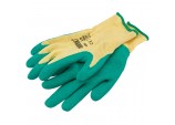 Heavy Duty Latex Coated Work Gloves, Large, Green