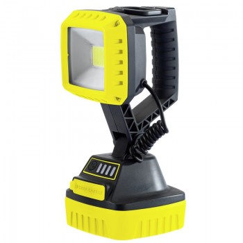 COB LED Rechargeable Worklight, 10W, 1,000 Lumens, Yellow, 4 x 2.2Ah Batteries
