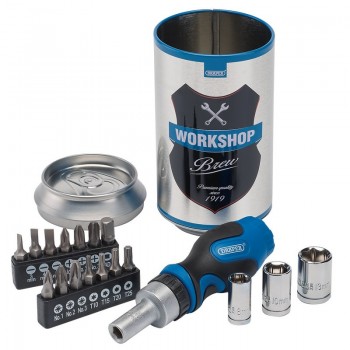 Stubby Ratchet Screwdriver and Bit Set, Special Edition - Workshop Brew (18 Piece) Stubby Ratchet Screwdriver and Bit Set, Special Edition - Workshop Brew (18 Piece)