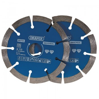 Segmented Diamond Blade, 115mm (Pack of 2) Segmented Diamond Blade, 115mm (Pack of 2)